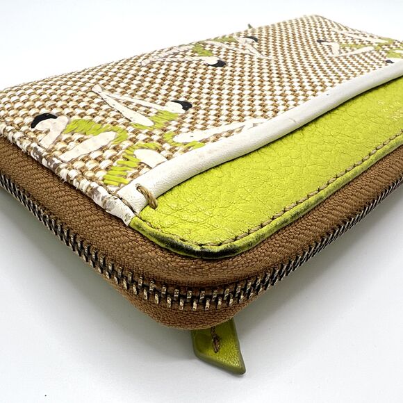 Fossil Tessa Wallet Zip Around Clutch Lime/Natural Gymnast/Diver Print SWL1311 - Picture 5 of 14
